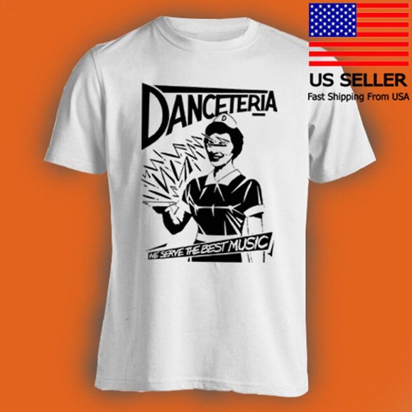 Danceteria NIght Club Club Music Records Logo Men's White T-Shirt - Picture 1 of 1